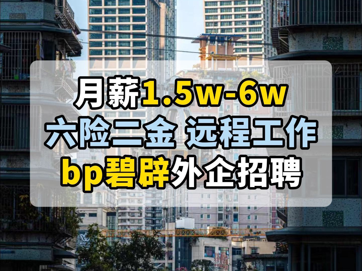 月薪1.5w6w,六险二金,bp碧辟外企招聘!世界领先石油公司,远程工作机会,股票福利哔哩哔哩bilibili