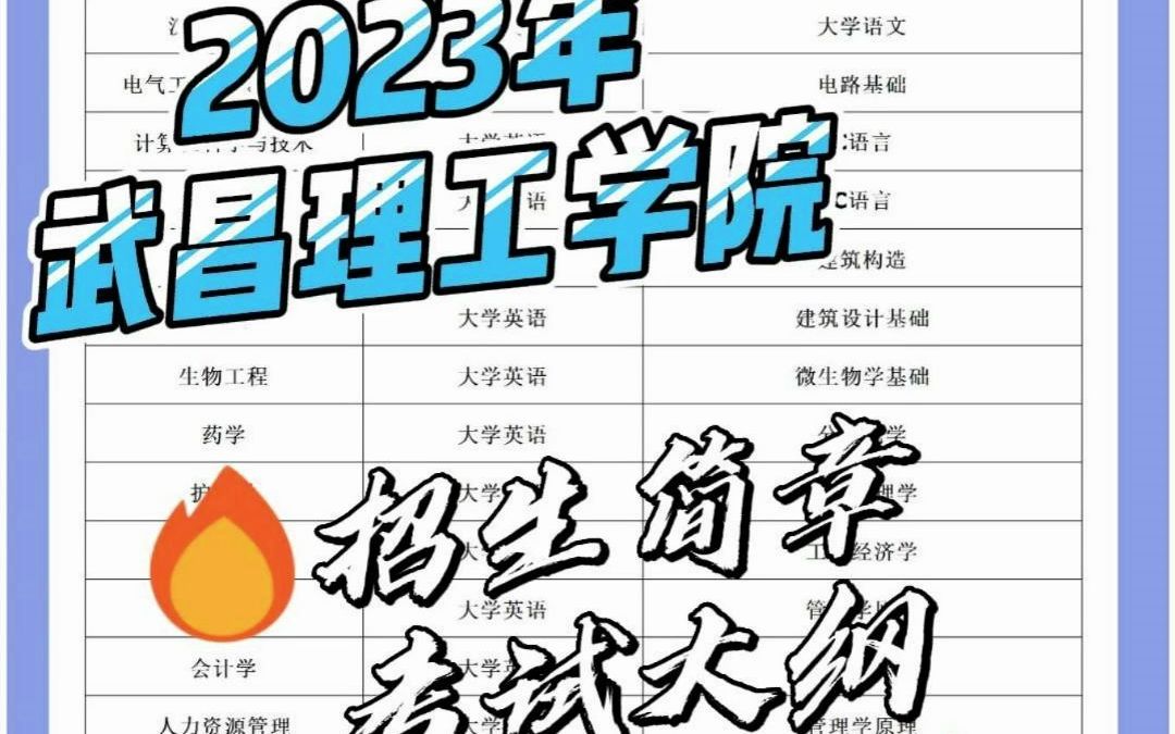 2023年武昌理工学院普通专升政策简章考试科目大纲公布,新增国际经济与贸易专业哔哩哔哩bilibili