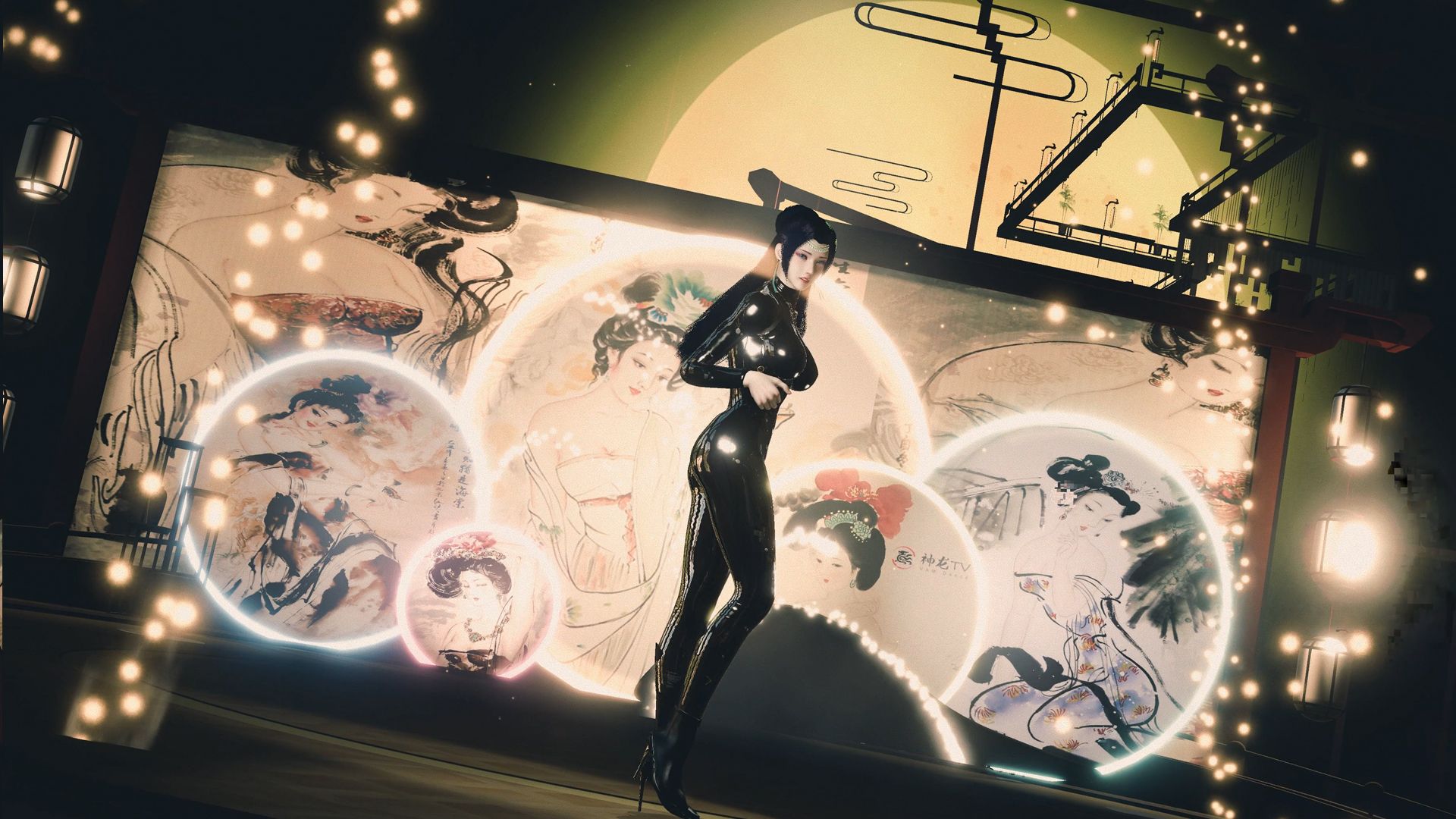 古风云韵~皮衣与黑夜绝配 #斗破苍穹 #云韵 #cosplay