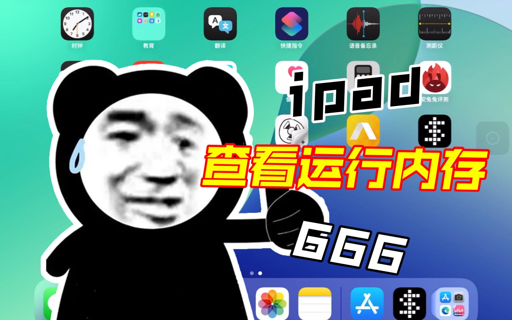 ipad查看运行内存大小,理论iphone也通用(未测试)