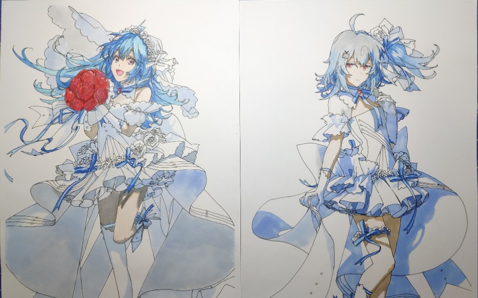 买不起2233娘花嫁挂画怎么办当然是自己画一个啦33版