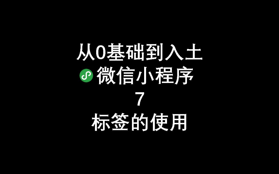 微信小程序开发之标签的使用【麦壳】哔哩哔哩bilibili