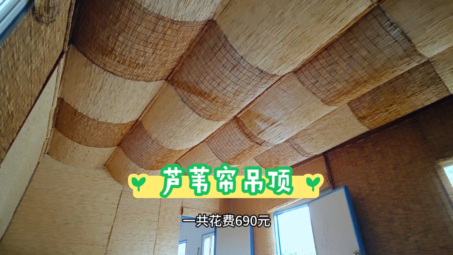 12天完成芦苇帘吊顶!