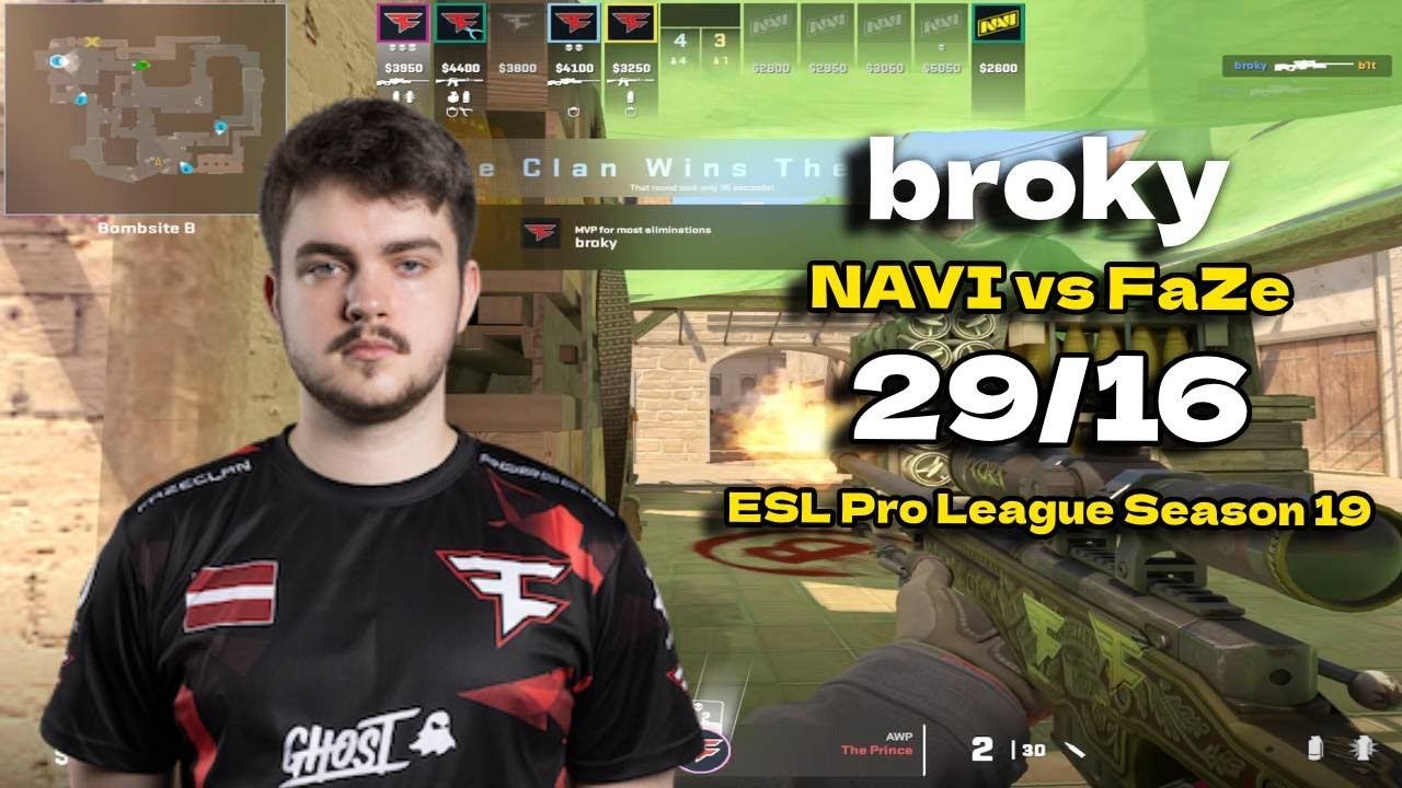 【cs2】pov faze broky (29/16) vs navi (mirage) @esl pro league