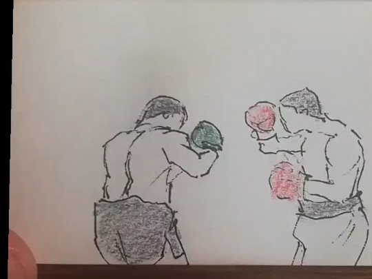 手绘定格动画.泰森经典闪避,羚羊跳前摆.