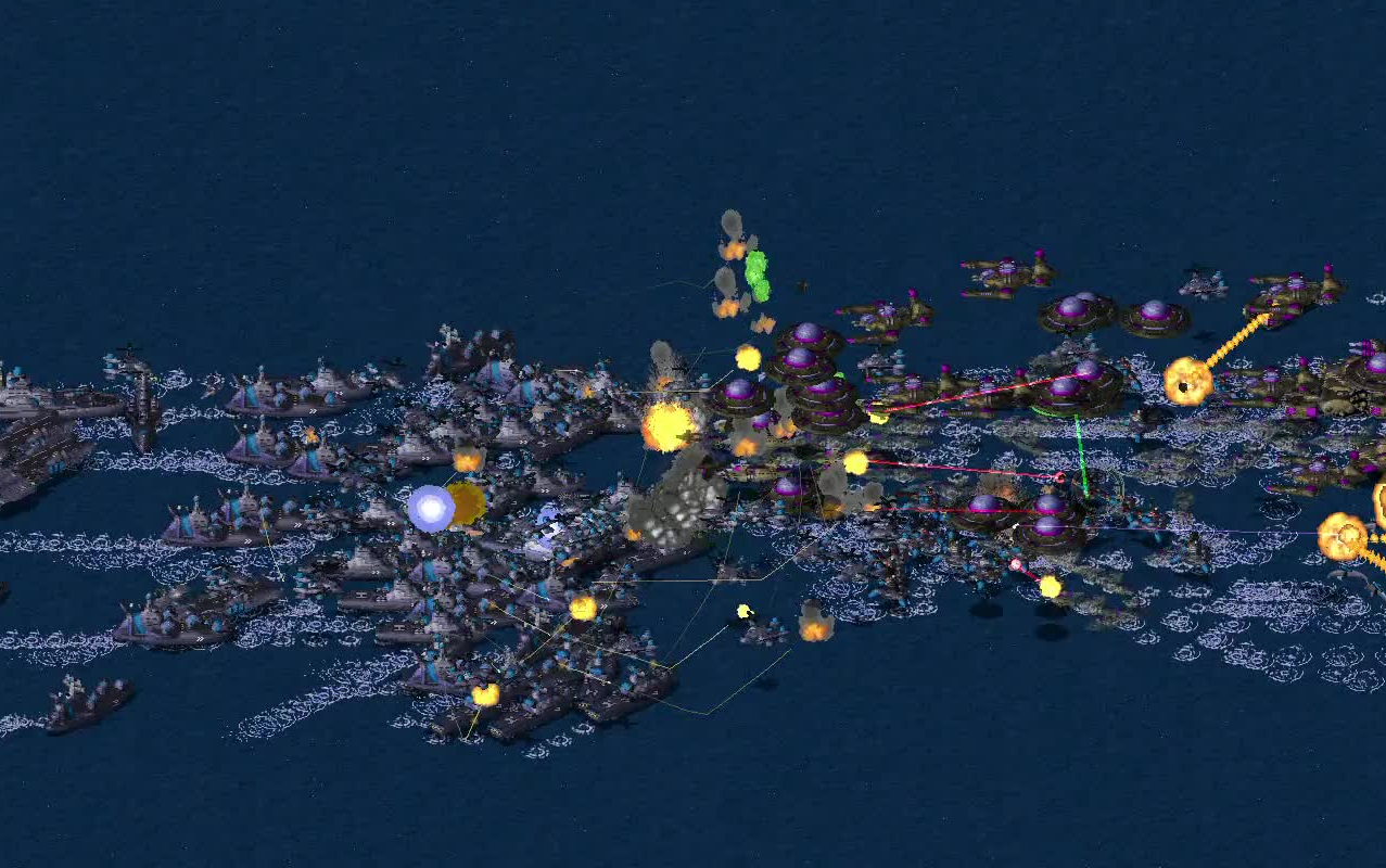 盟军舰队与厄普西隆舰队在南极附近交火