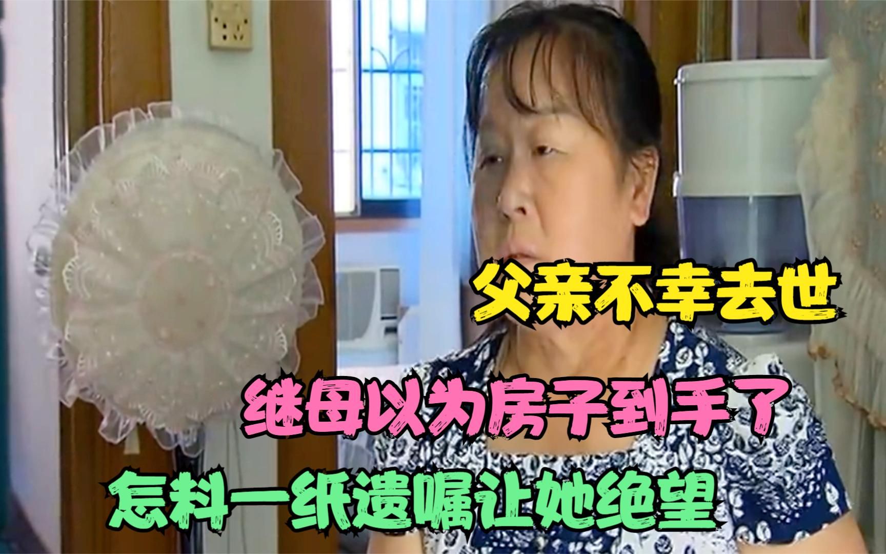 父亲不幸去世，继母以为房子到手了，怎料一纸遗嘱让她彻底绝望.mp4 - 哔哩哔哩