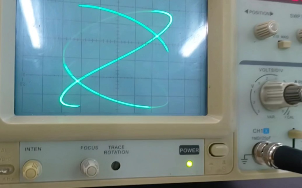 李萨如图形旋转半分钟