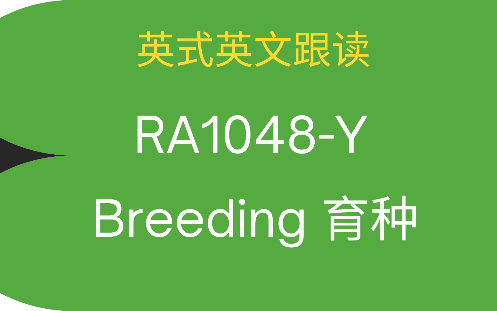 RA1048Y Breeding 育种哔哩哔哩bilibili