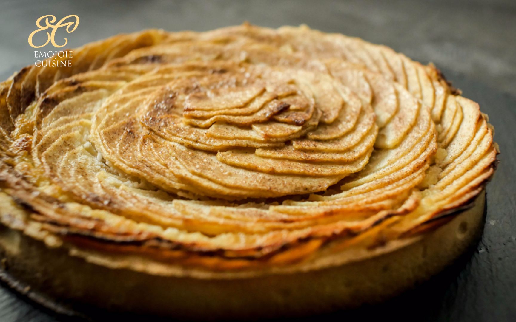 法式苹果挞,好吃又简单的苹果甜点【emojoie#asmr】