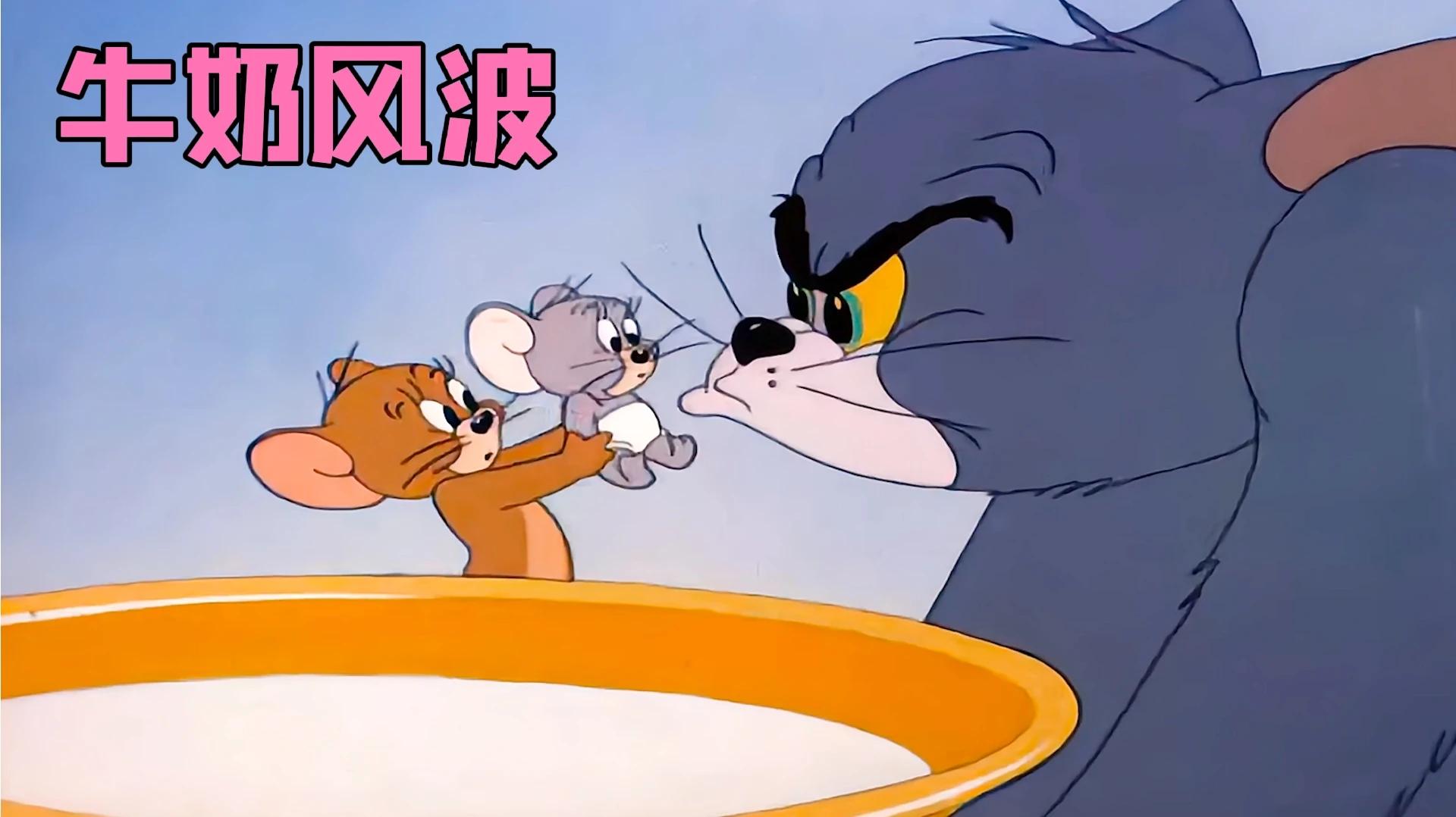 猫和老鼠:一盆牛奶引发了一场,猫鼠之间的大战,杰瑞与小白鼠大战汤姆!