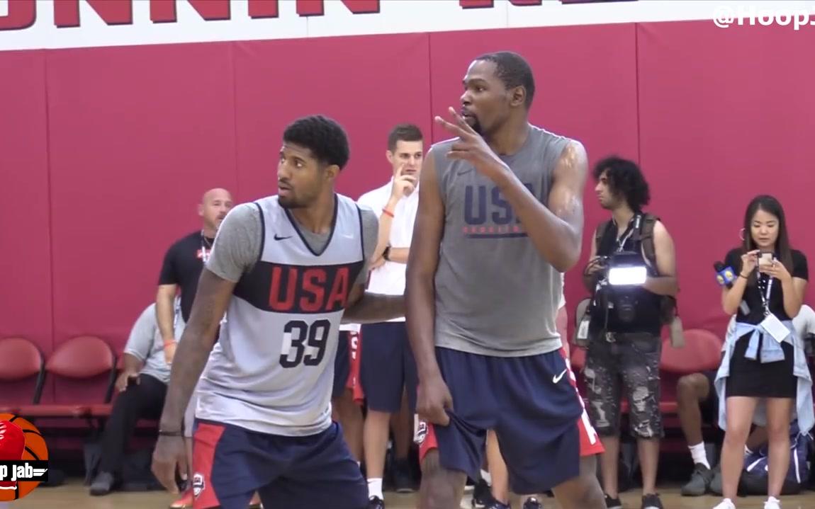 杜兰特单挑保罗乔治美国队训练kevin durant vs paul george 1 on 1