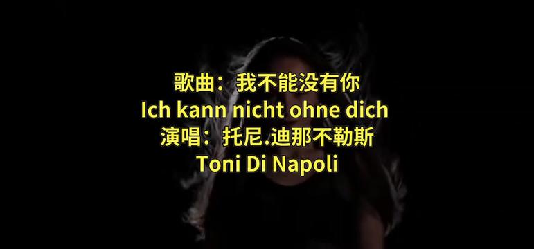 [图]歌曲:我不能没有你 Ich kann nicht ohne dich 演唱:托尼·迪那不勒斯 Toni Di Napoli