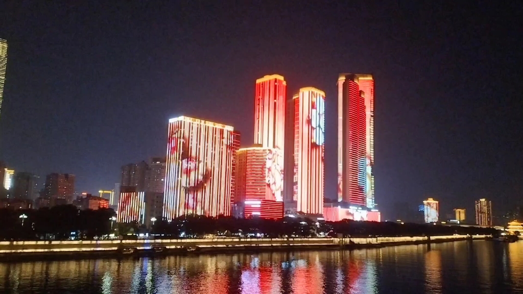 湘江橘子洲美丽夜景
