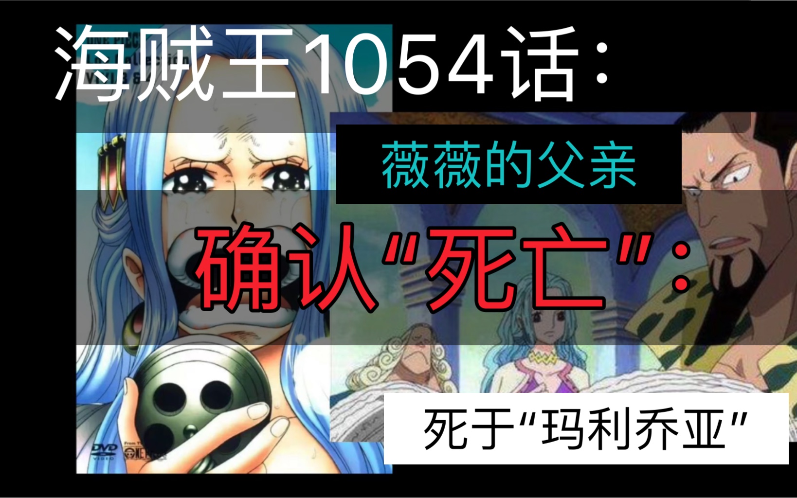 海贼王1054话薇薇父亲寇布拉:“确认死亡”,尾田下重刀.哔哩哔哩bilibili