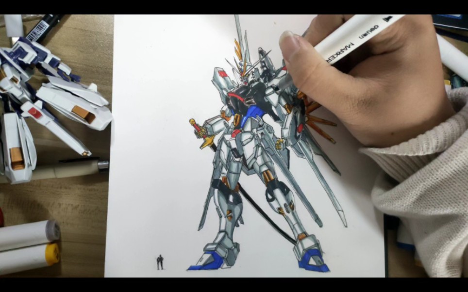 非凡强袭自由绘画——seed freedom剧场版基神最终机体!