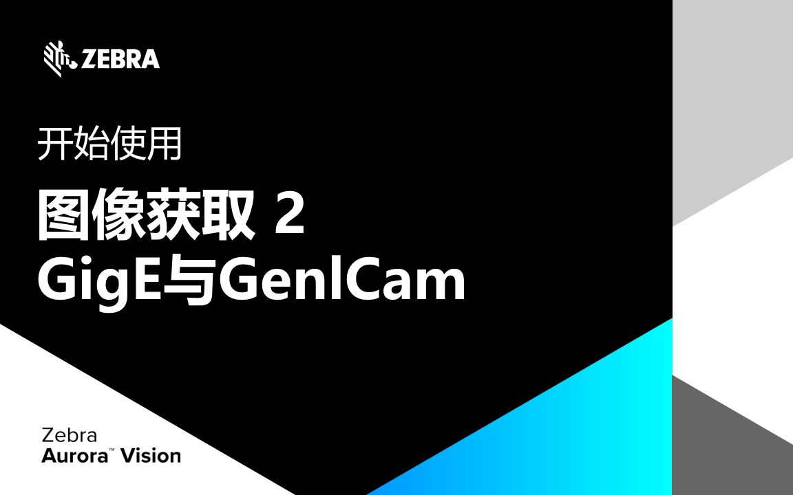 图像获取 2  GigE与GenlCam斑马技术Aurora Vision视觉软件教程哔哩哔哩bilibili