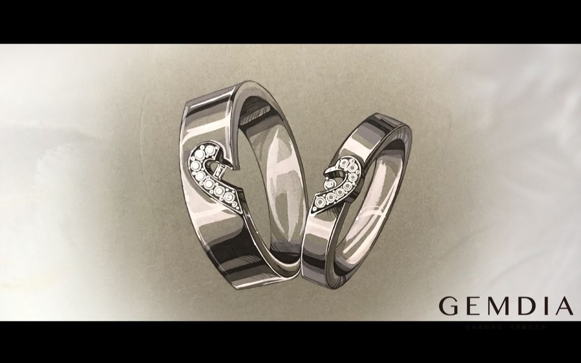 gemdia原创新品手绘 | 天鹅湖对戒_哔哩哔哩 (゜-゜)つロ 干杯~-bili