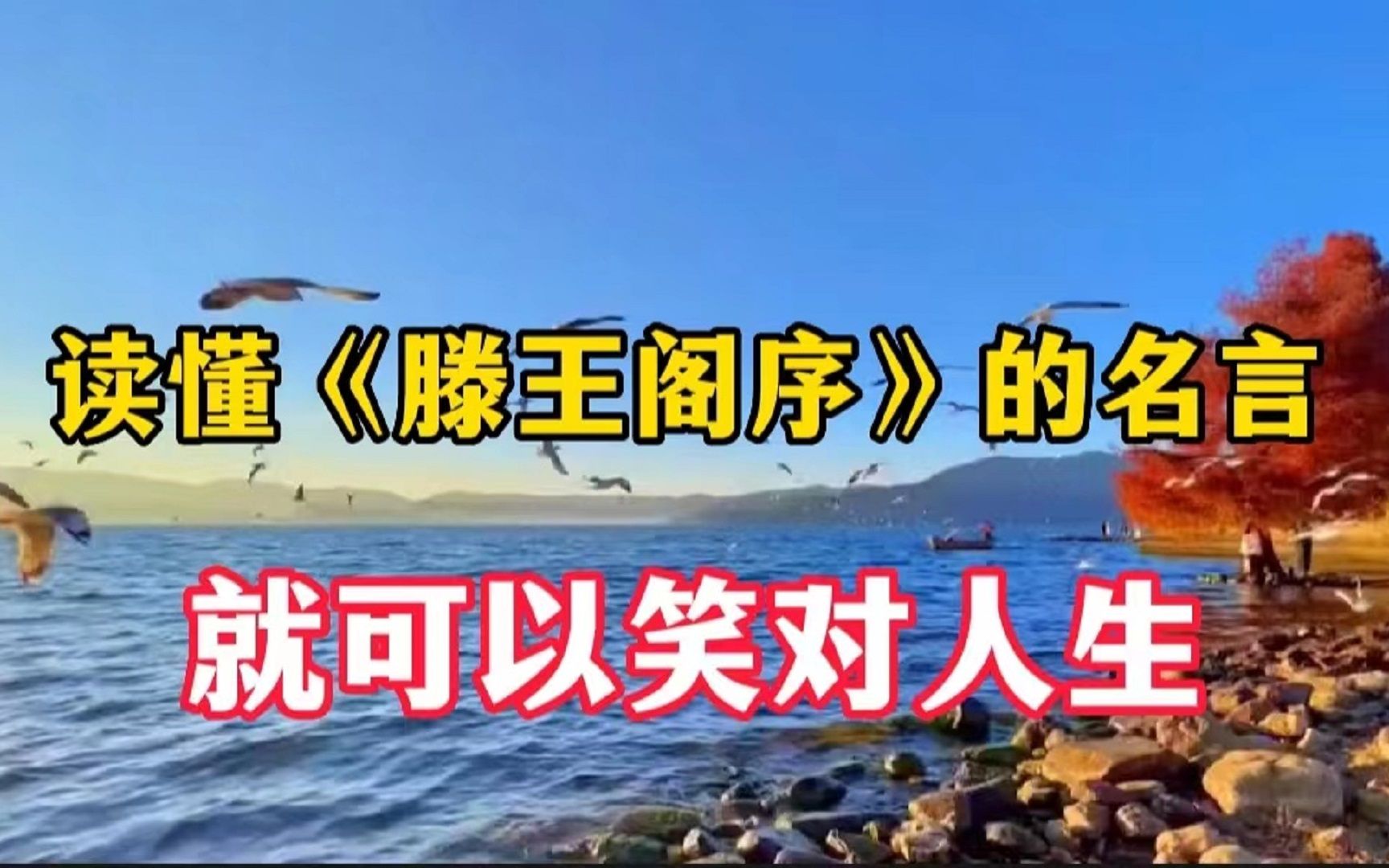 读懂《滕王阁序》的名言,你就读懂了无常、孤独和命运,笑对人生!哔哩哔哩bilibili