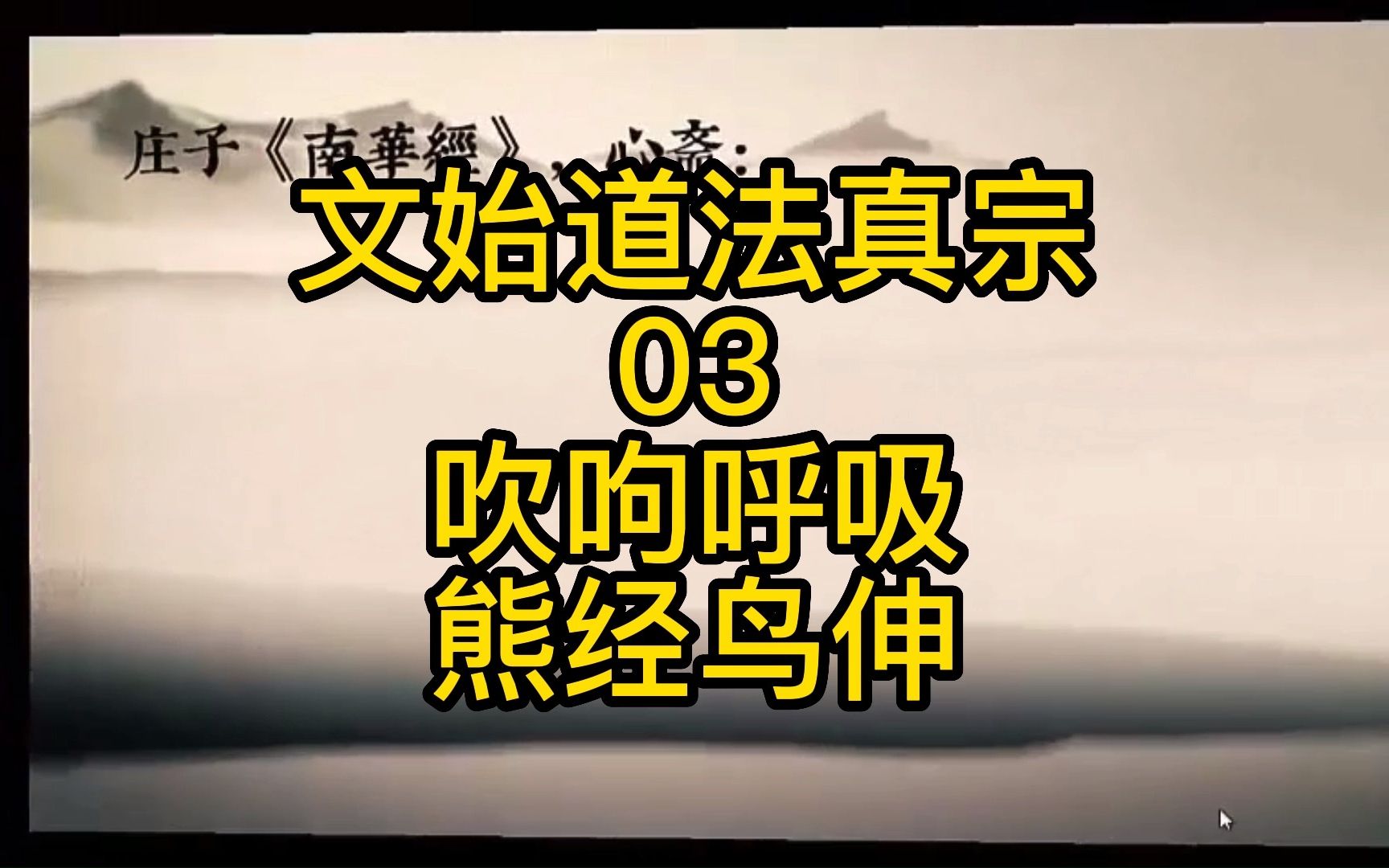 【文始道法真宗】 吹、呴、呼、吸 熊经鸟伸哔哩哔哩bilibili