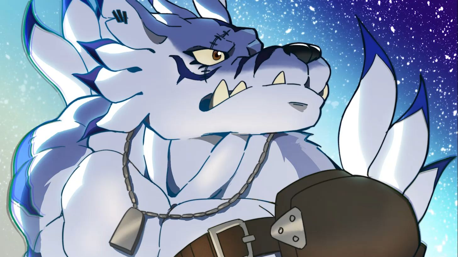 大和:"不能输,兽人加鲁鲁!"【procreate/数码宝贝/绘画过程】