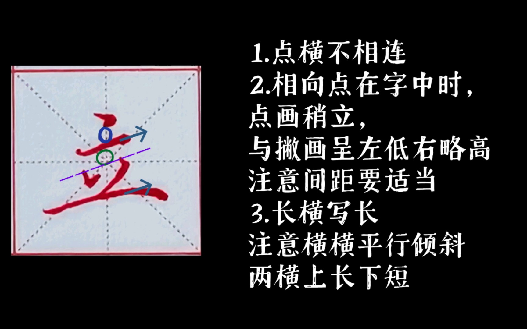 “立”字 写法 硬笔书法 田英章楷书哔哩哔哩bilibili