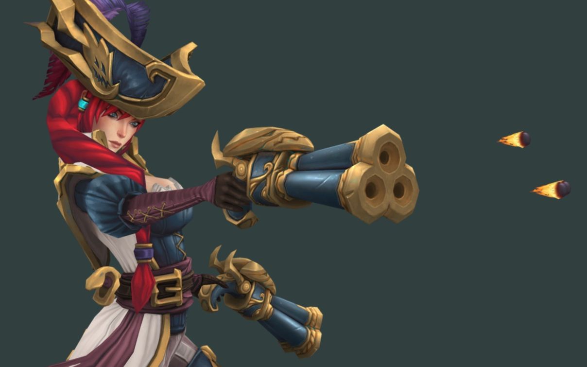 paint制作《英雄联盟》幸运姐女帝皮肤手枪哦!