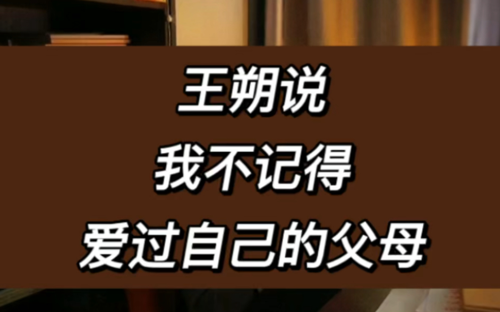 王朔说,我不记得爱过自己的父母……那些和解不了的伤痛或许 会以另一种形式存在那是 我们跟这个世界对话的方式哔哩哔哩bilibili