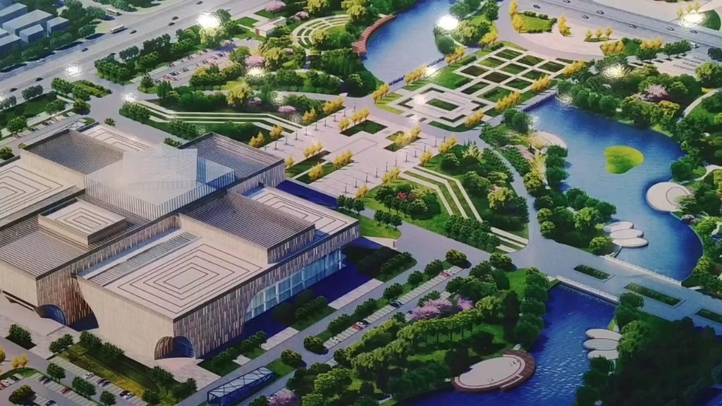 遇见最美安阳2021#安阳市文体中心鸟瞰图#豫见河南豫见你我他#由一带