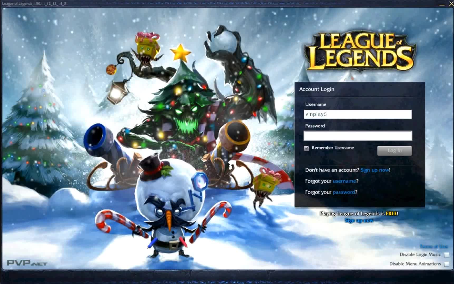 2011英雄联盟美服冰雪节登陆界面+背景音乐 League of Legends Christmas Login Screen 2011哔哩哔哩bilibili