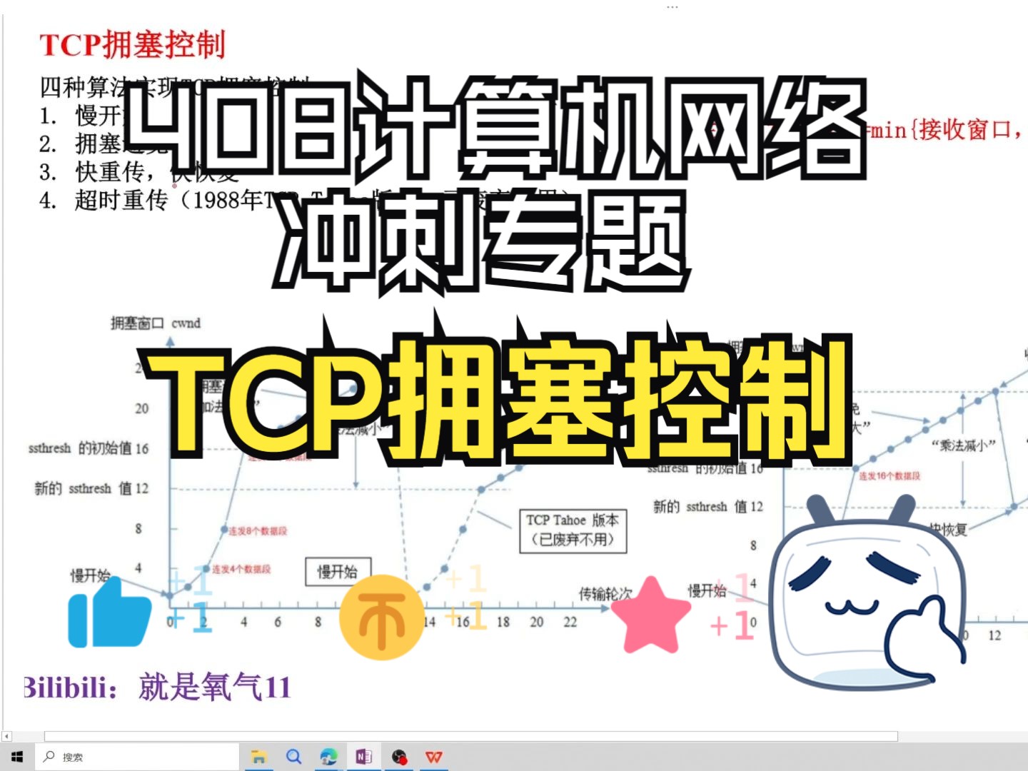 408计算机网络冲刺专题TCP拥塞控制哔哩哔哩bilibili