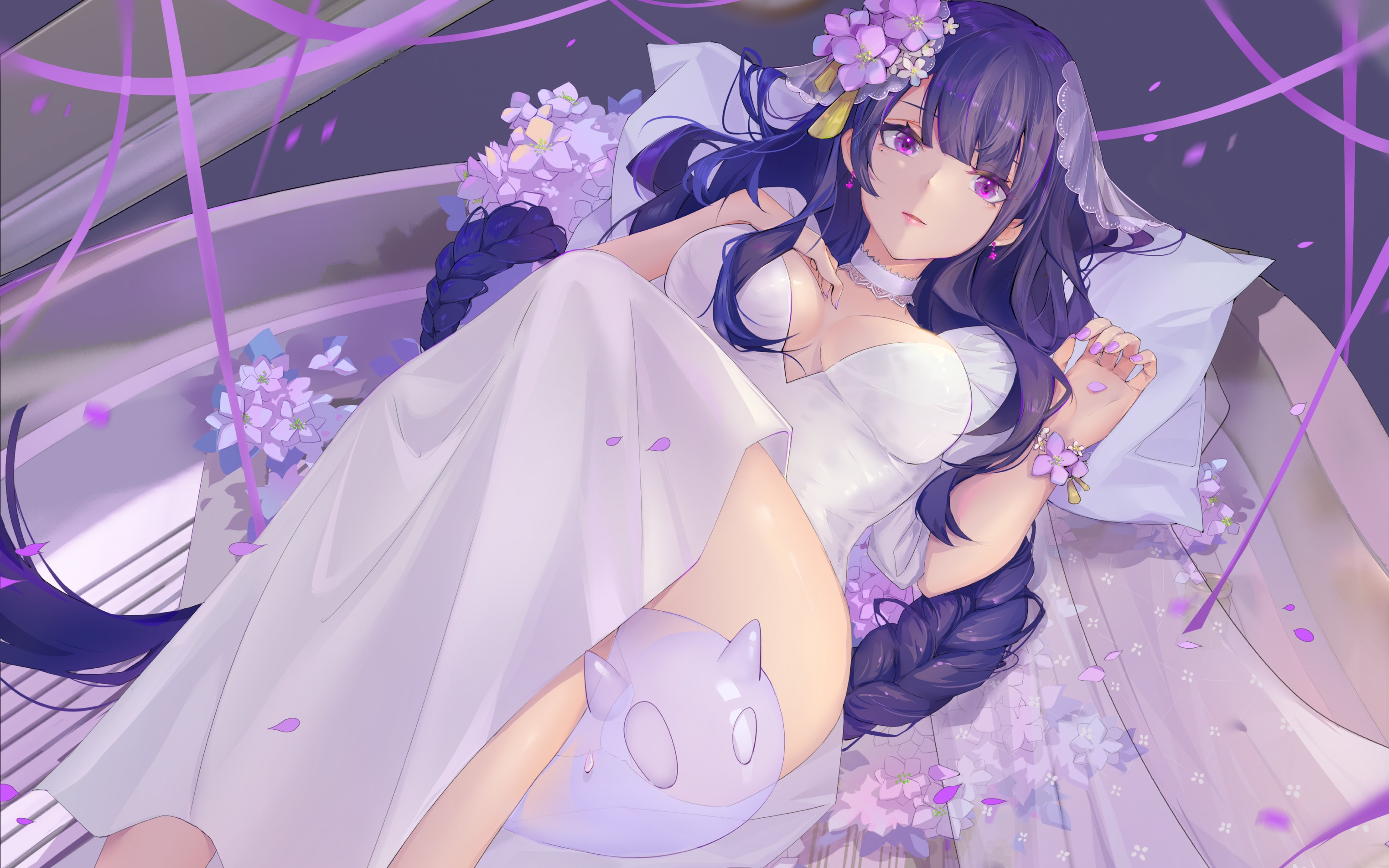 【动态壁纸】分享一下自制的动态壁纸～雷神花嫁_哔哩哔哩_bilibili