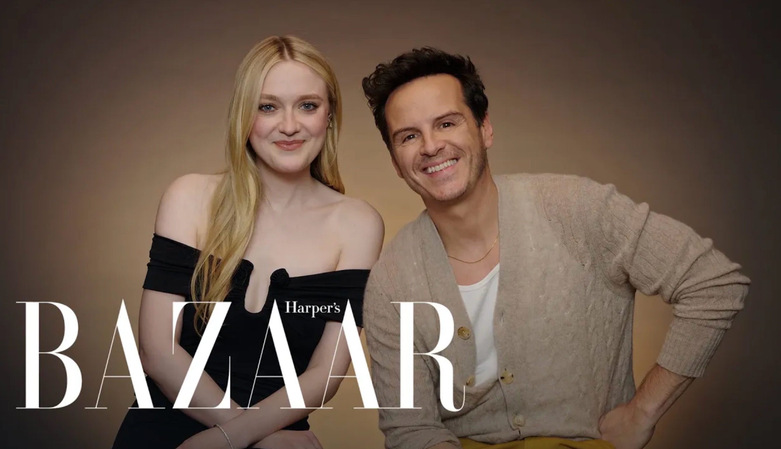 dakota fanning & andrew scott quiz each other on their careers
