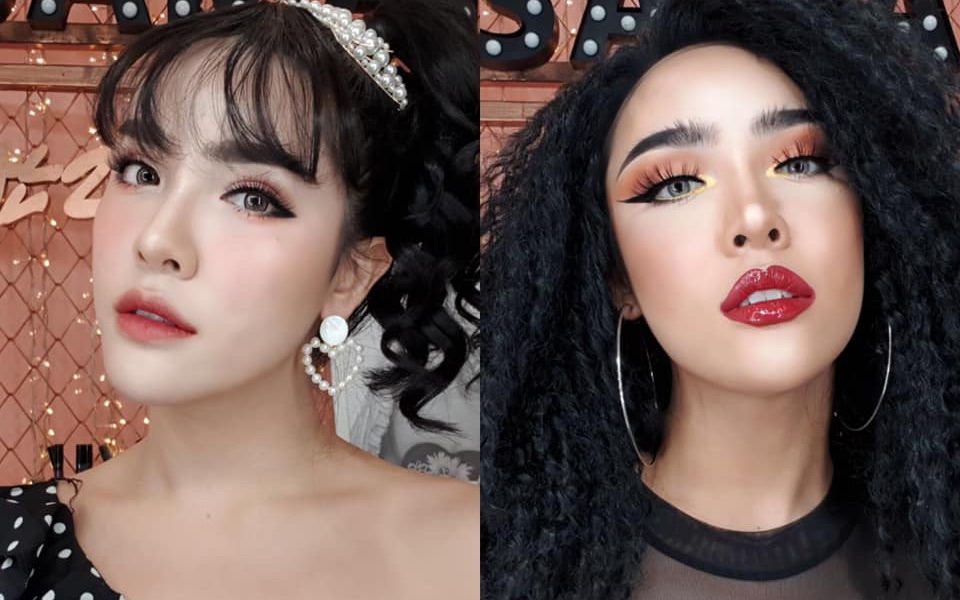 泰国美妆变性人妮莎搭配不同网拍服饰的甜美girlcrush妆容分享79