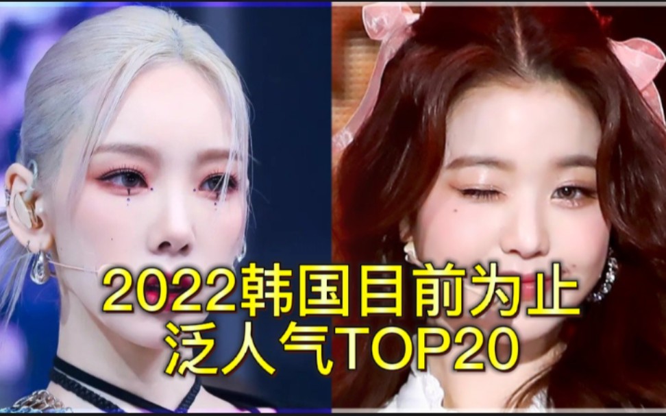 [图]2022目前为止韩国油管搜索量最高女爱豆TOP20 韩国泛人气谁最强？五代新人不断涌现 韩国泛人气还得看泰妍 墨三人上榜依旧能打 红贝贝芙娃吒多人上榜