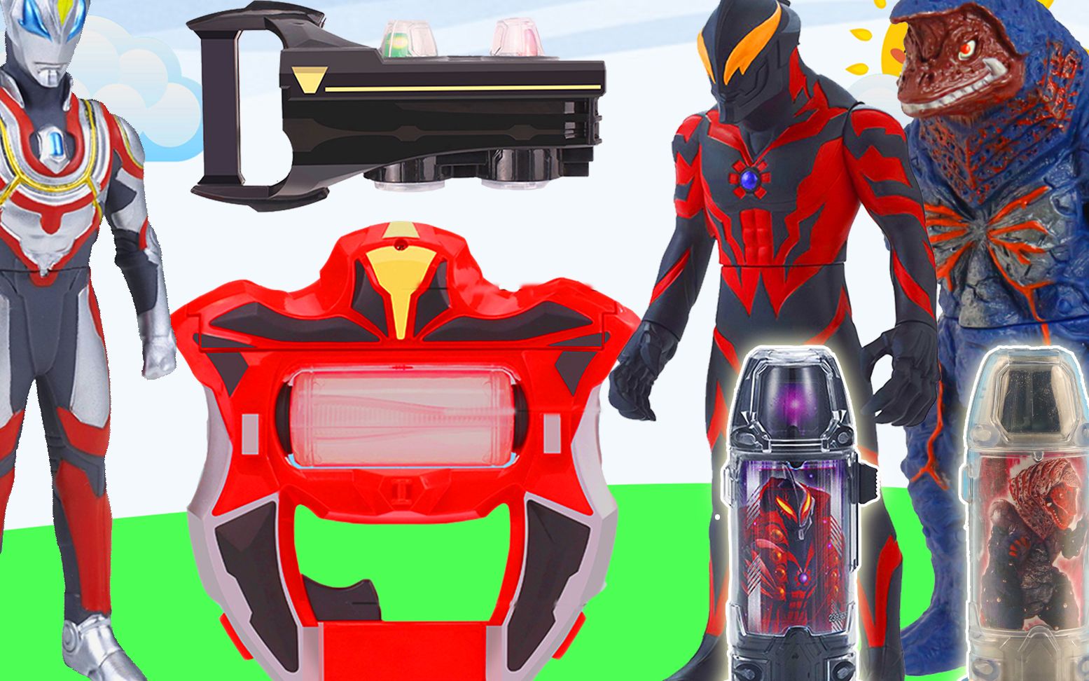 奥特胶囊和升华器召唤终极捷德贝利亚火焰哥儿赞玩具故事