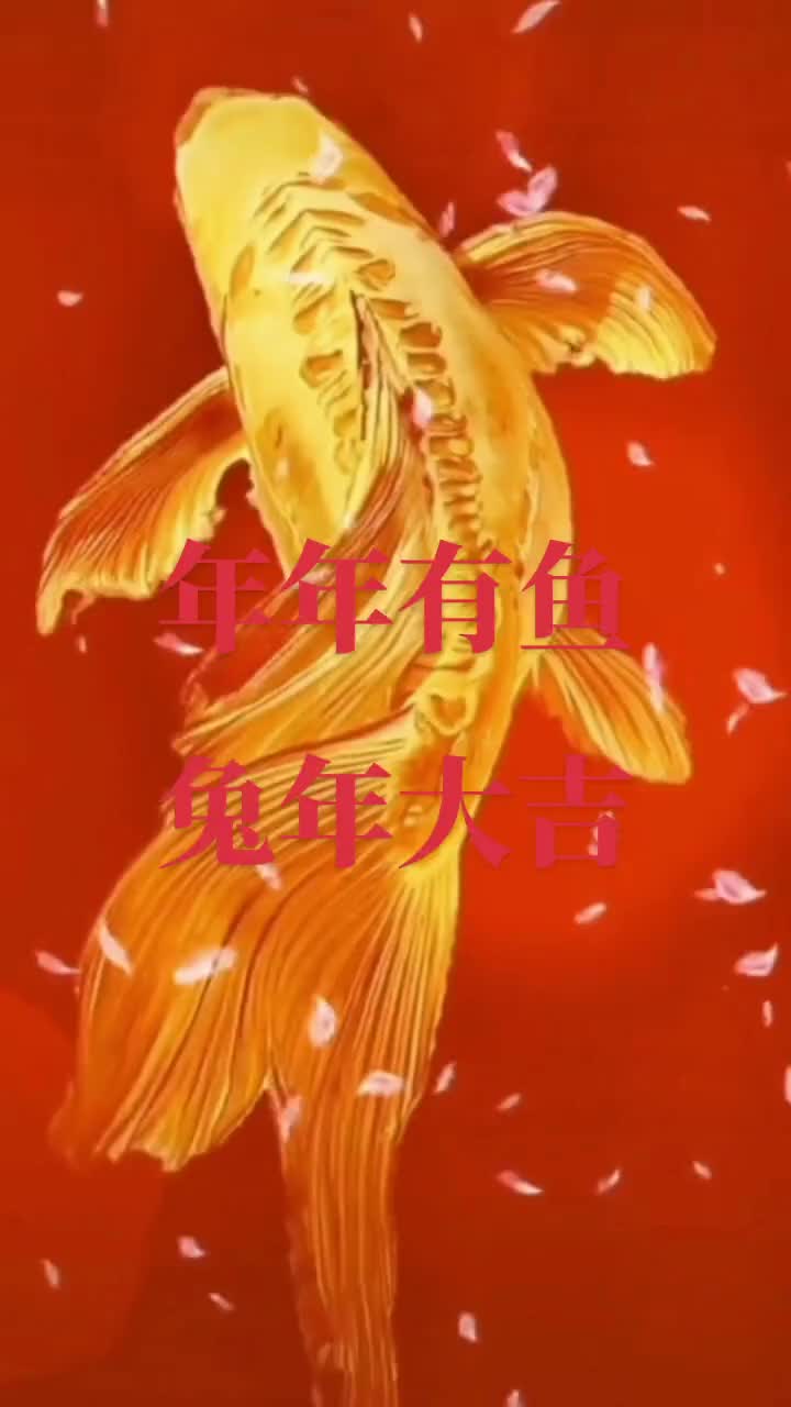 年年有鱼2023年兔年大吉见锦鲤者发发发祝大家年年有鱼