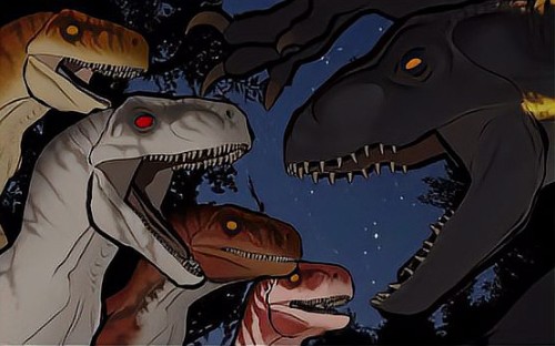 野蛮盗龙小队vs暴虐迅猛龙(油管搬运)