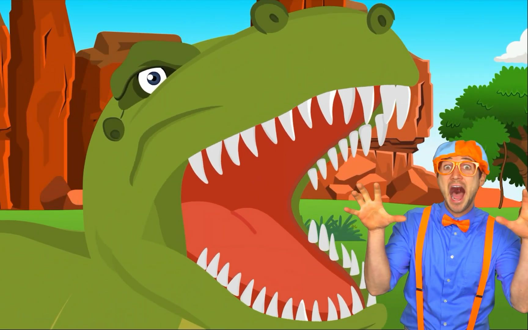 [图]【恐龙之歌】动画Educational Videos for Kids with Blippi - The Dinosaur Song