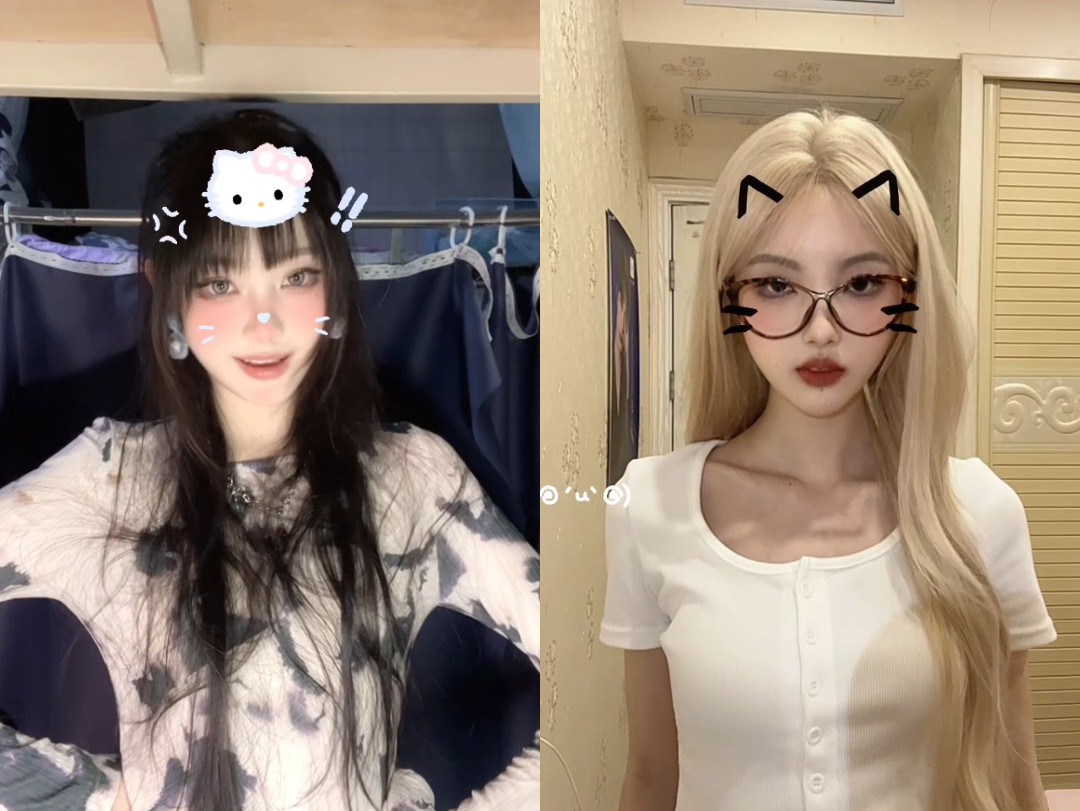 每一个中分美女身边都有一个齐刘海妹