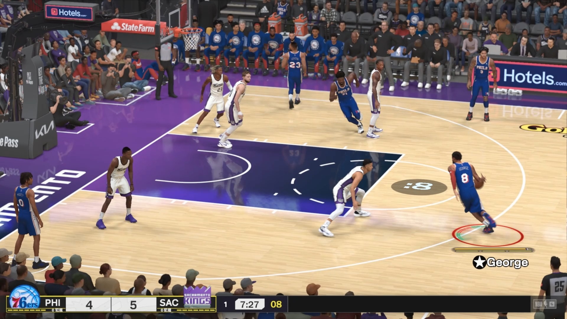 NBA2k25保罗乔治proplay立辊单打简直太丝滑了啊,这泡椒我可以玩一天!单机游戏热门视频