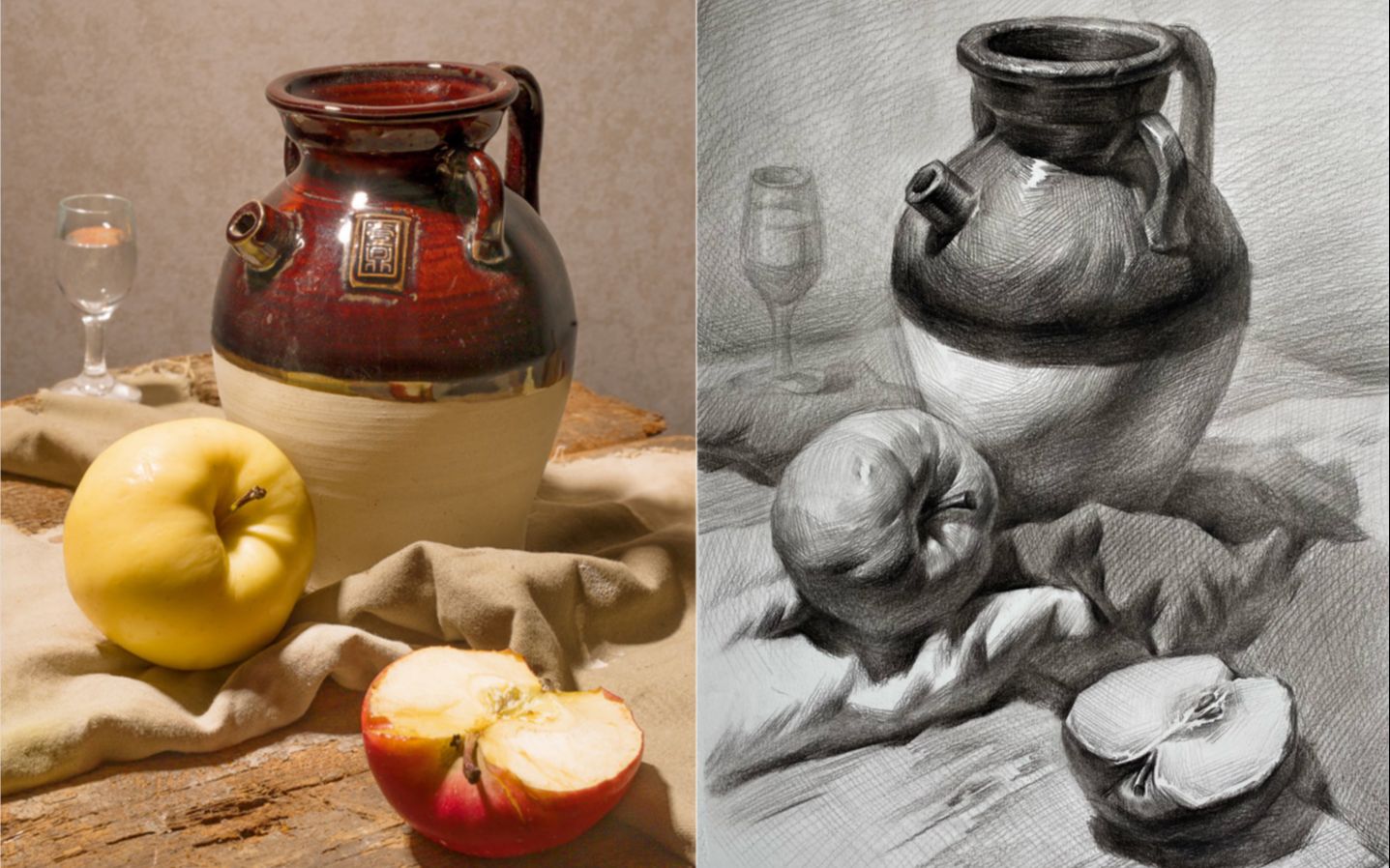 武汉画室水木画苑-素描基础篇素描静物陶罐类#高考美术培训#素描教程