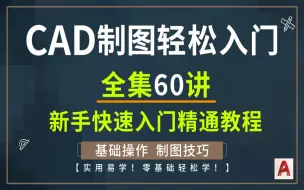 Download Video: CAD2022制图初学入门级，全套60讲，新手快速入门教程