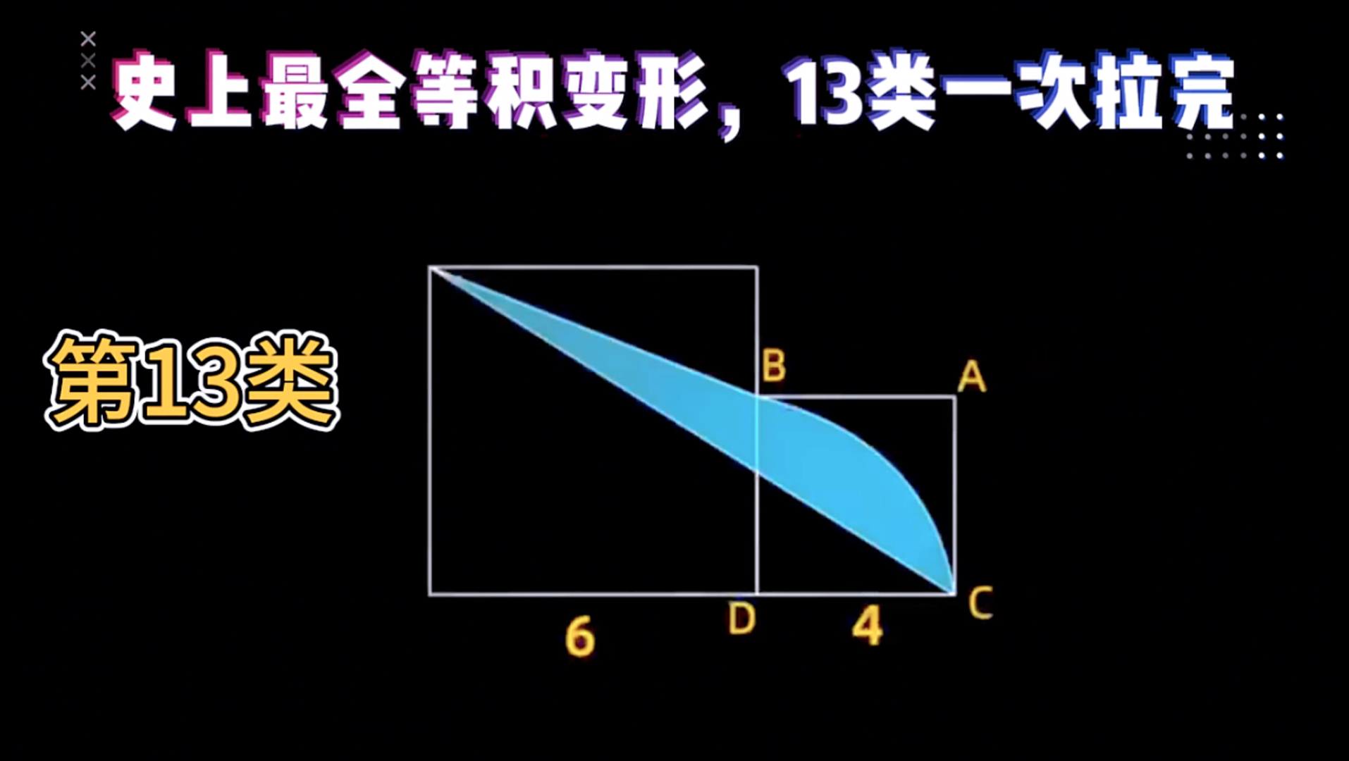 等积变形大集合,13类,一次把窗帘拉起火.#几何模型#每天学习一点点