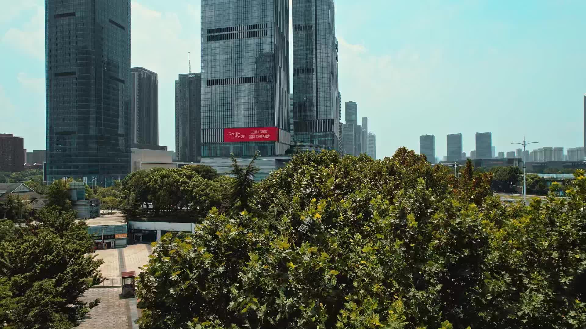 航拍南京河西金融中心 一镜到底航拍运镜