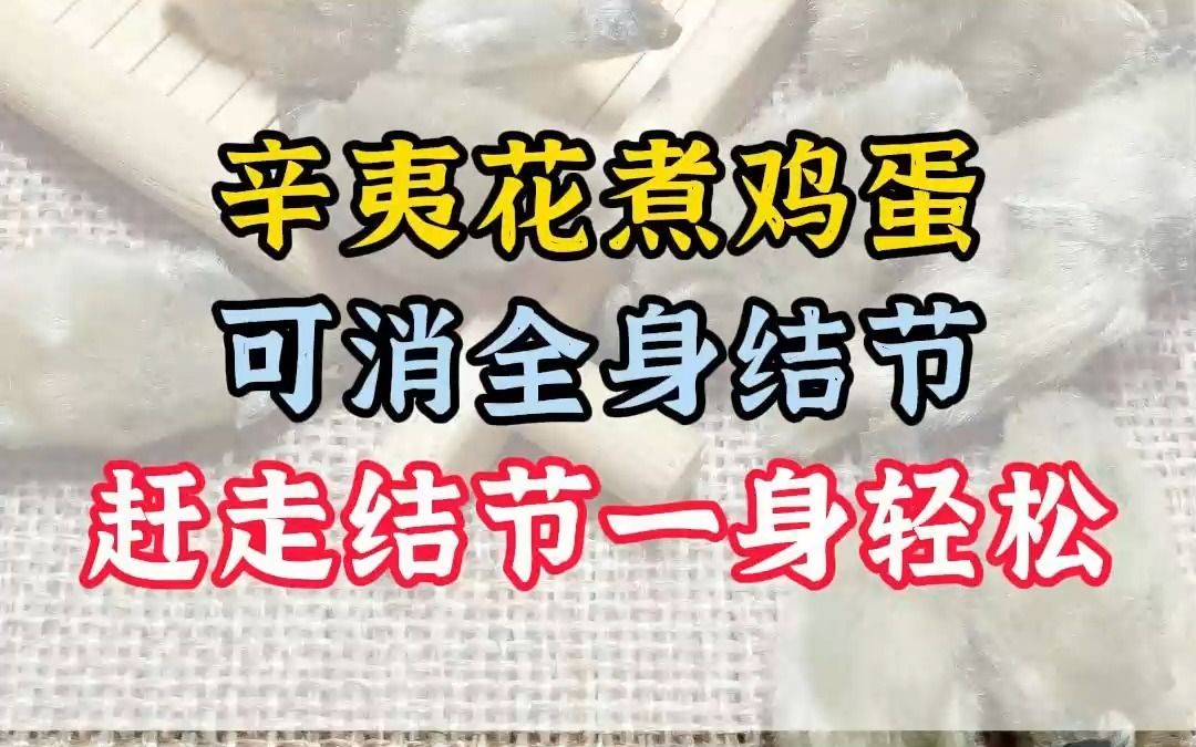 辛夷花煮鸡蛋,可消全身结节,赶走结节一身轻松!