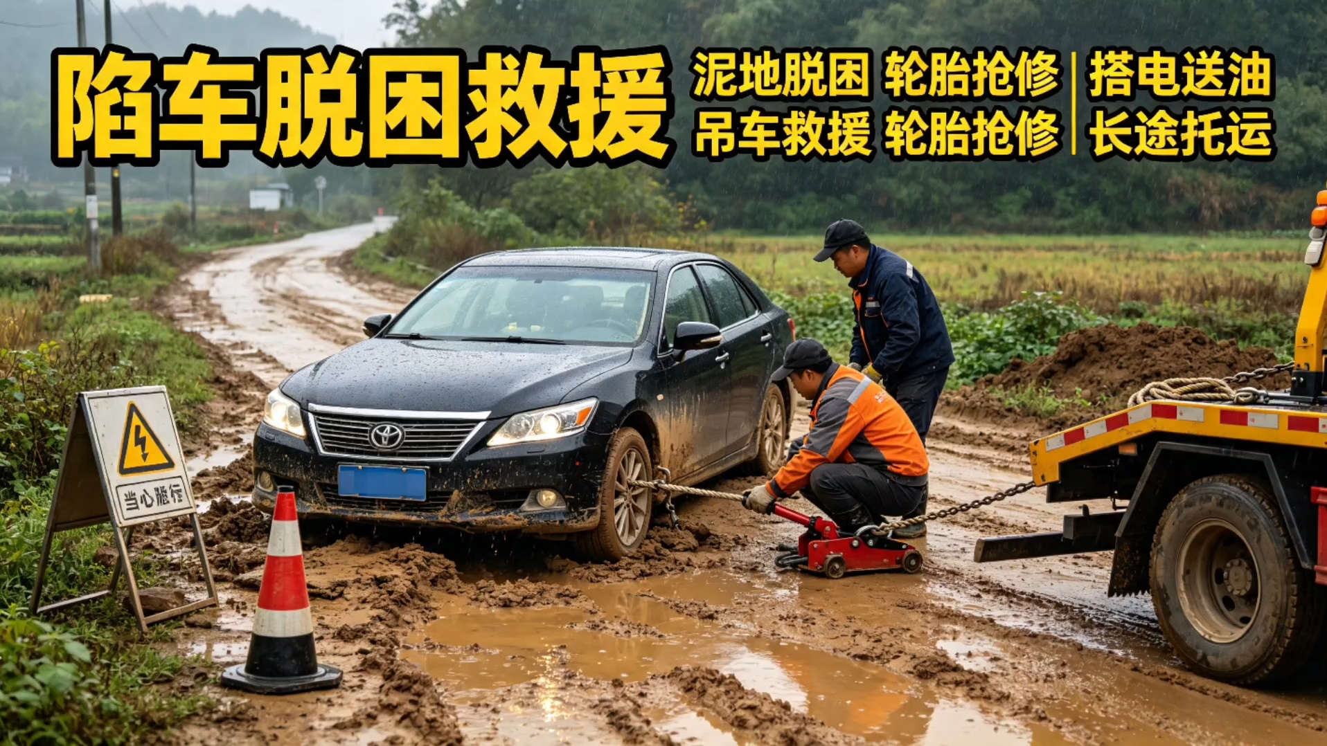 宜兴市道路救援电话｜拖车搭电车辆脱困，全域就近上门救援