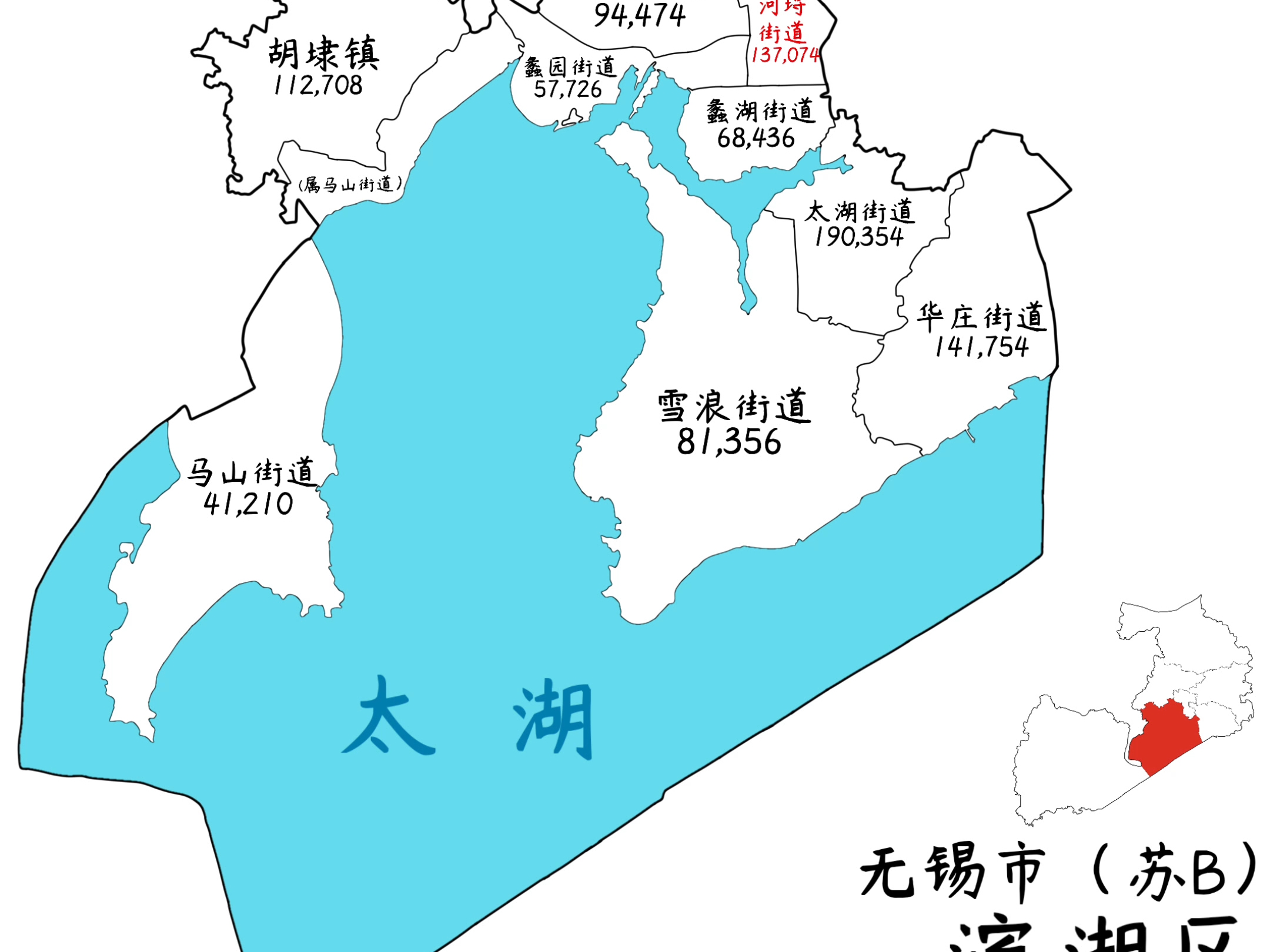 无锡市分乡镇地图