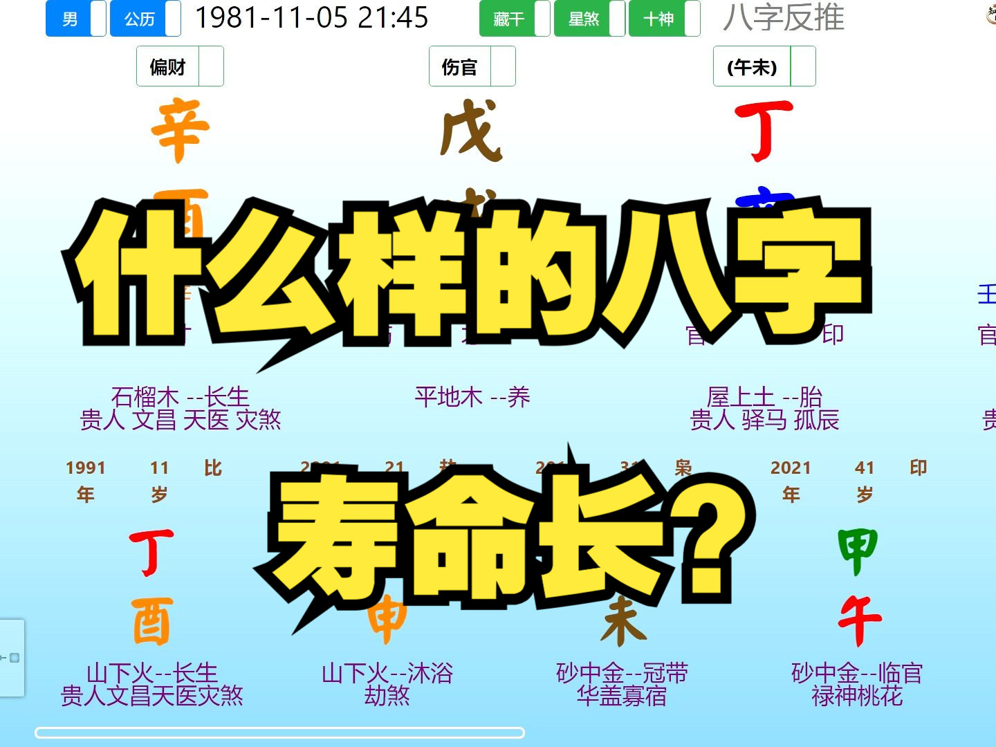 什么样的八字寿命长?哔哩哔哩bilibili