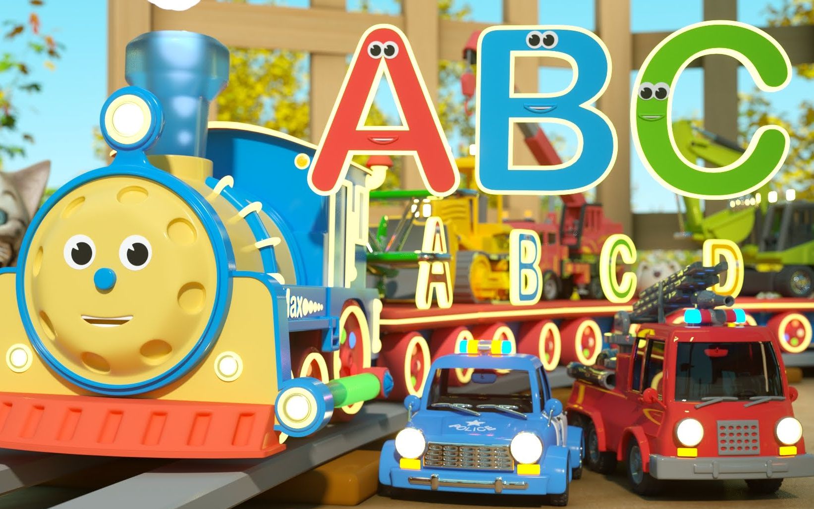 [图]◤汽車英雄动画◥Learn Letters With Max the Glow Train – 学习字母列车的信件/儿童动画